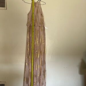 Gold and Cream Halter Maxi Dress